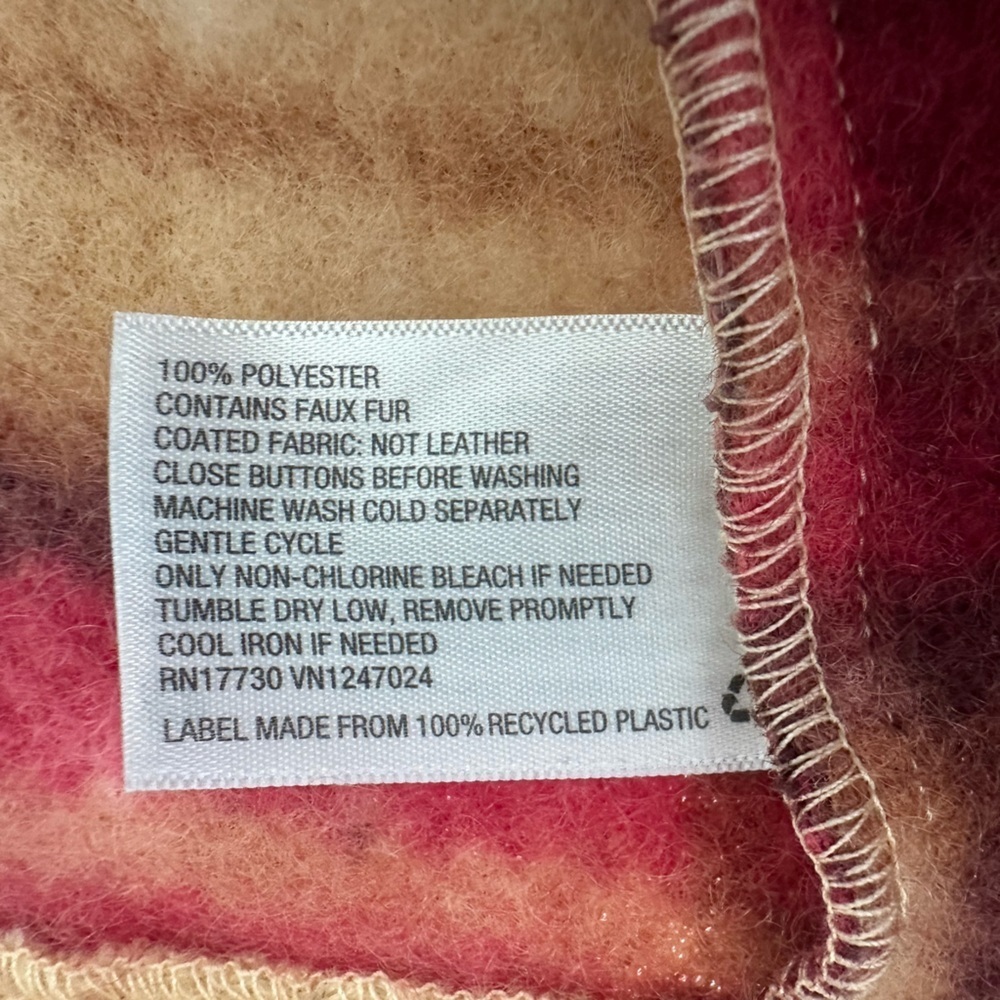 Knox Rose Plaid Teddy Jacket XS Cozy Bouclé Shacket Cottagecore Fall - Picture 6 of 6